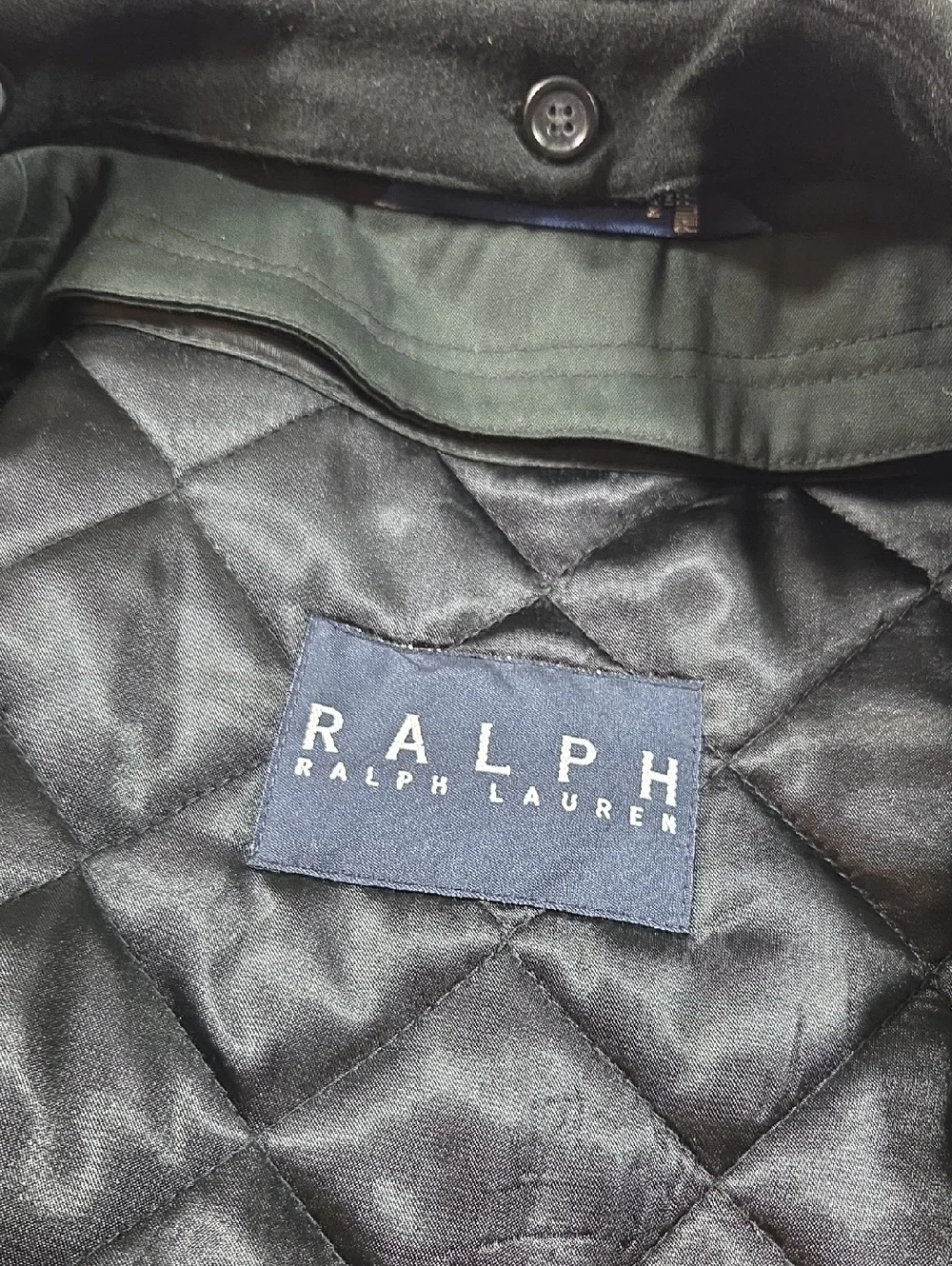 Ralph Ralph Lauren Black Wool Blend  Double-Breasted Trench Coat Jacket - Picture 3 of 16
